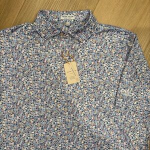 Peter Millar Summer Comfort Shirt Men’s L Geo Polo (Dell Logo On Sleeve ) New